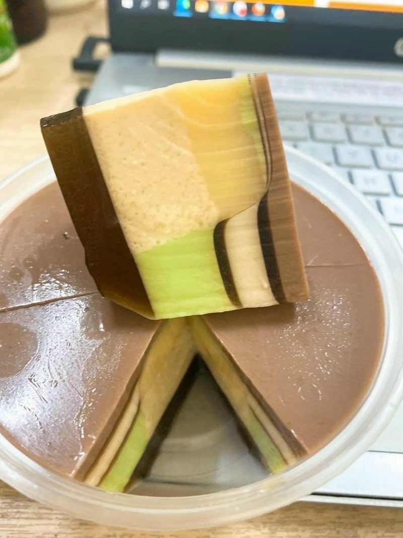 Bánh Flan Đông Sương Nha Trang - Các lớp đông sương