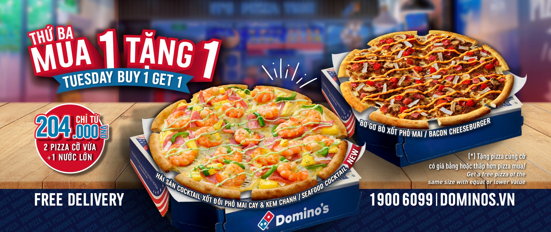 Chương trình mua một tặng một Domino’s Việt Nam