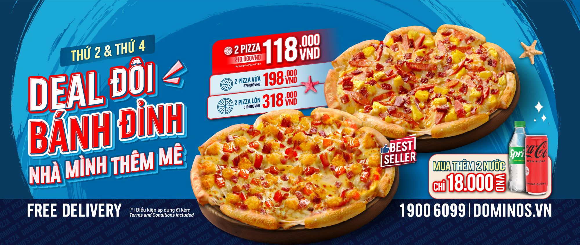 Combo đôi Domino’s Việt Nam