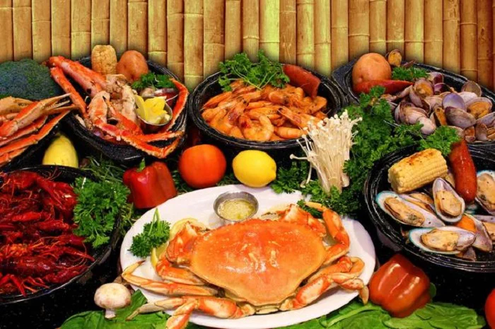 Hải sản và nguyên liệu trong ảnh Gió Biển