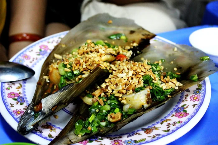 Món hải sản nướng tại Gió Biển