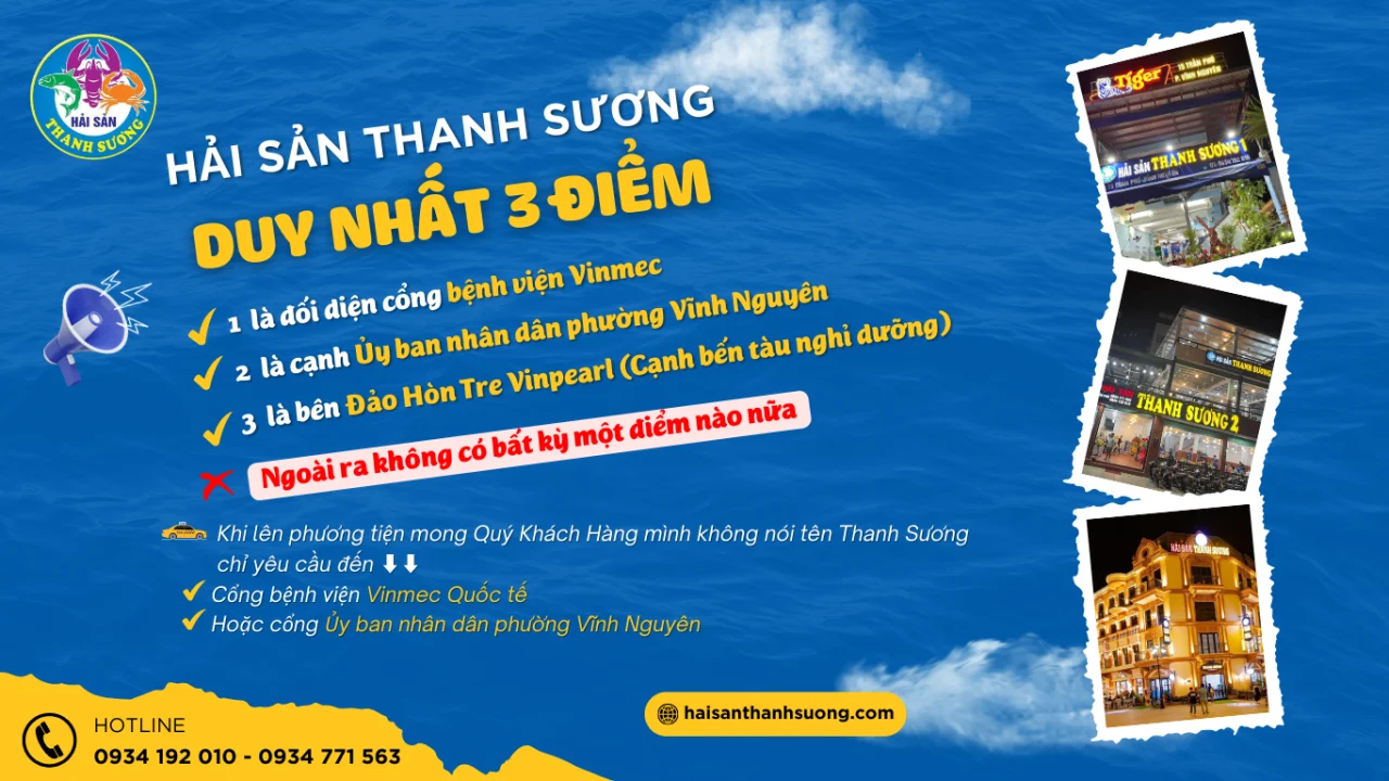 Thông tin nhận diện các cơ sở Hải Sản Thanh Sương
