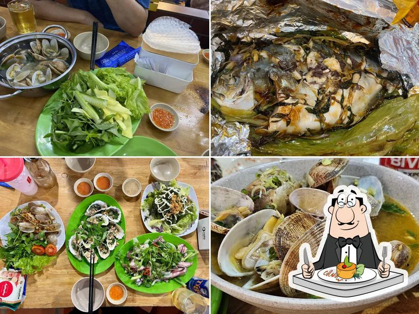 Bàn món ăn tại Hải Sản Thanh Sương 2