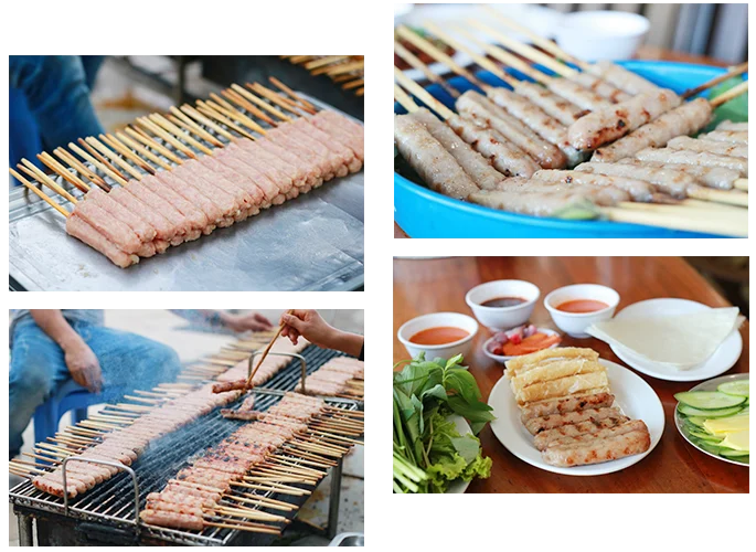 Quá trình nướng nem tại Đặng Văn Quyên