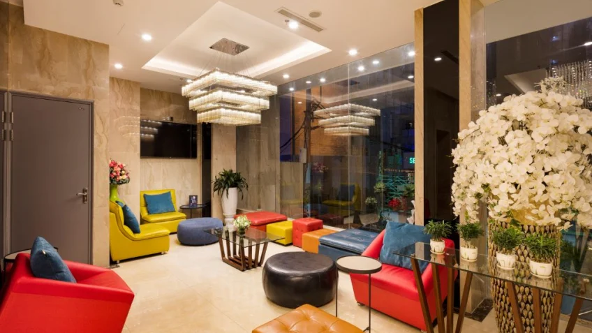 Sảnh và khu đón khách tại Aaron Hotel Nha Trang – góc 2