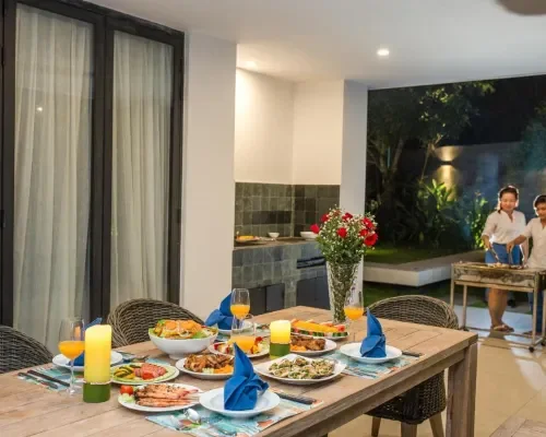 Bếp đầy đủ tại Acqua Villa Nha Trang
