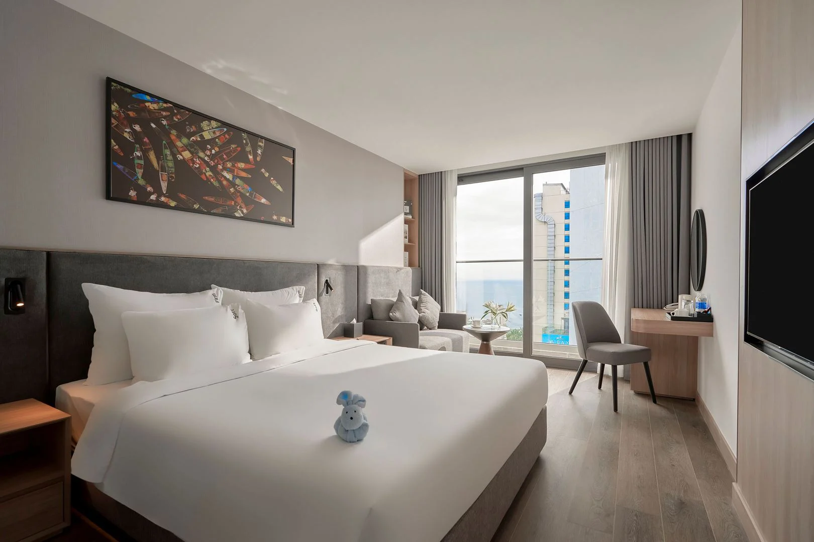 Phòng Premier Sea View tại Adamas Boutique Hotel Nha Trang