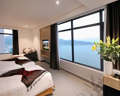 Phòng hướng biển tại Anrizon Hotel Nha Trang