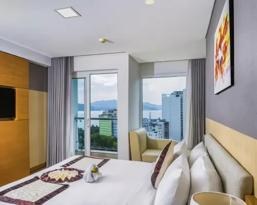 Phòng nghỉ tại Dendro Gold Hotel – góc 2