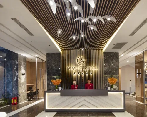 Sảnh và khu đón khách tại D’Qua Hotel Nha Trang