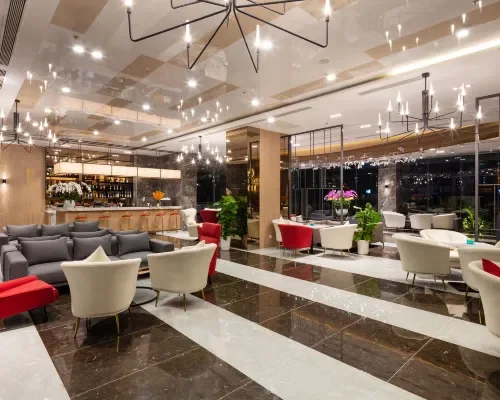 Sảnh và khu đón khách tại D’Qua Hotel Nha Trang – góc 2