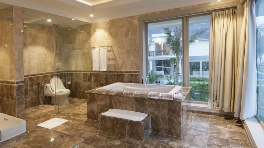 Phòng tắm tại Hòn Tằm Resort Nha Trang