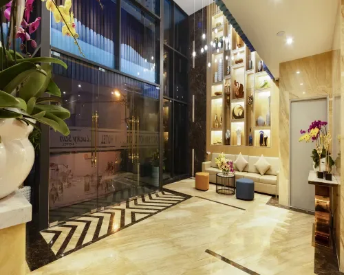 Khu lễ tân tại Lucky Sun Hotel Nha Trang Beach
