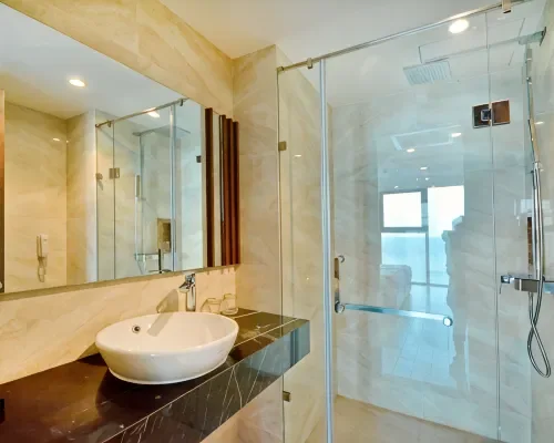 Phòng tắm tại Masova Hotel Nha Trang