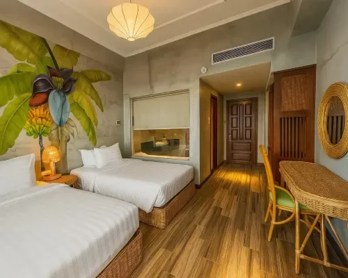 Phòng hai giường tại MissBamboo Hotel Nha Trang by The Light