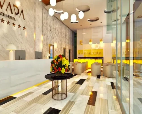 Sảnh và khu đón khách tại Navada Beach Hotel Nha Trang