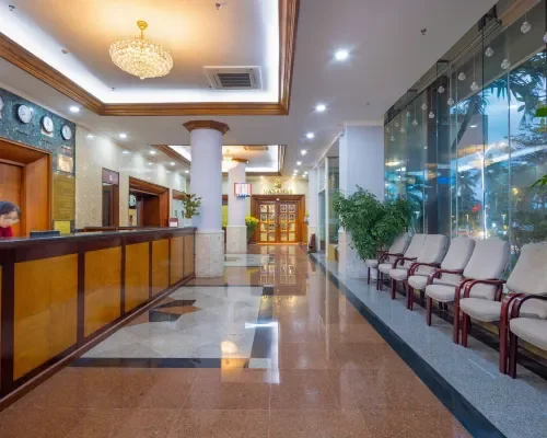 Sảnh và khu đón khách tại Nha Trang Lodge Hotel