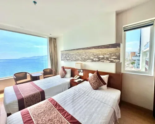 Phòng hai giường hướng biển tại Nha Trang Wonderland Hotel