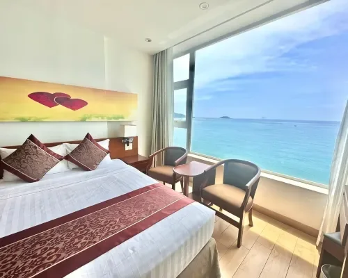 Phòng giường đôi hướng biển tại Nha Trang Wonderland Hotel