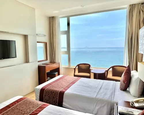 Phòng giường đôi hướng biển tại Nha Trang Wonderland Hotel