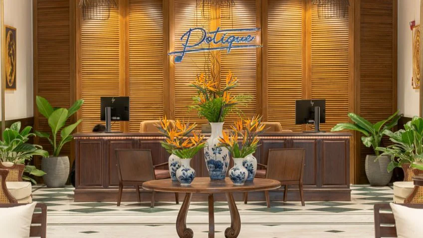 Sảnh và khu đón khách tại Potique Hotel Nha Trang