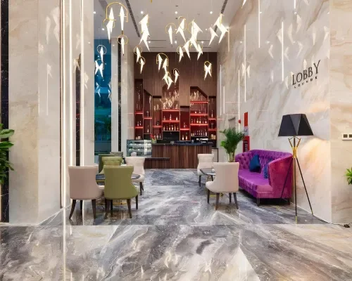 Sảnh và khu đón khách tại The Art Nest Hotel Nha Trang – góc 2