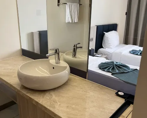 Phòng tắm tại The Art Nest Hotel Nha Trang