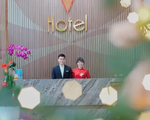 Sảnh và khu đón khách tại V Hotel Nha Trang