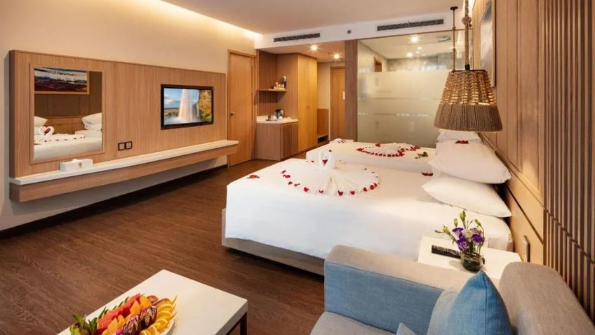 Phòng nghỉ tại Virgo Hotel Nha Trang – góc 2