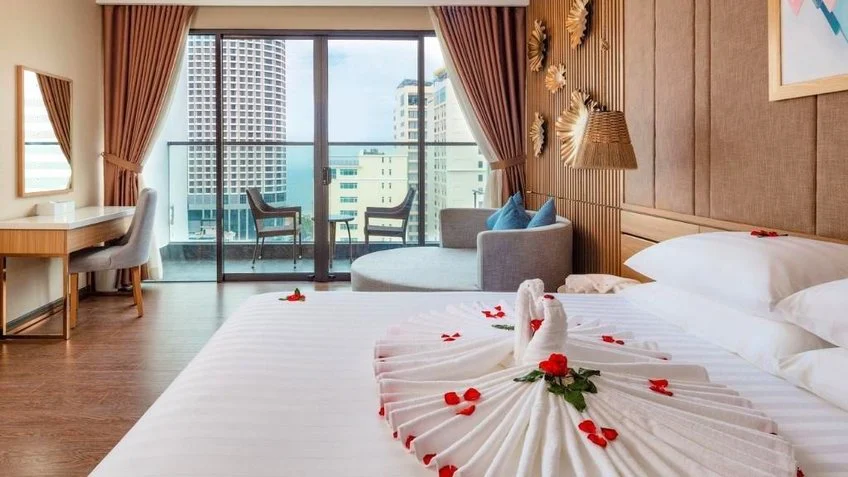 Phòng nghỉ tại Virgo Hotel Nha Trang – góc 4