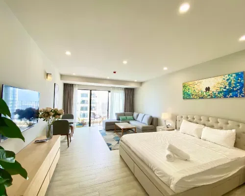 Phòng nghỉ tại Wise Stay Gold Coast Nha Trang – góc 3