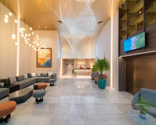 Không gian sảnh tại Zenia Boutique Hotel Nha Trang